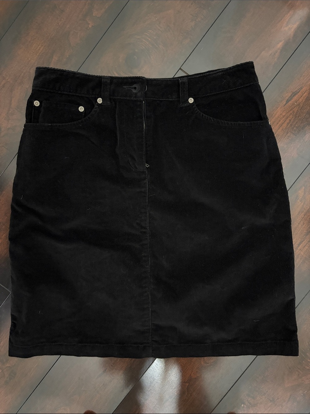 Woolrich Black Corduroy Mini Skirt
